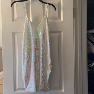 Sequence spaghetti strap dress